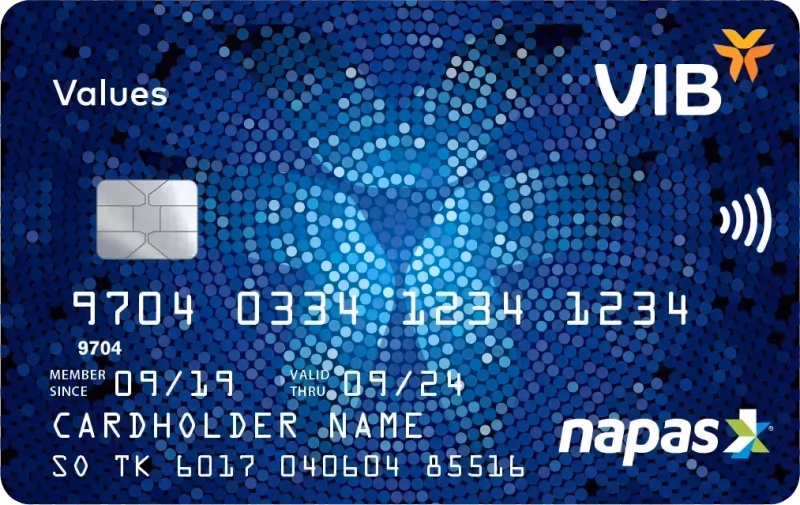 Thẻ thanh toán nội địa VIB Values (ATM)